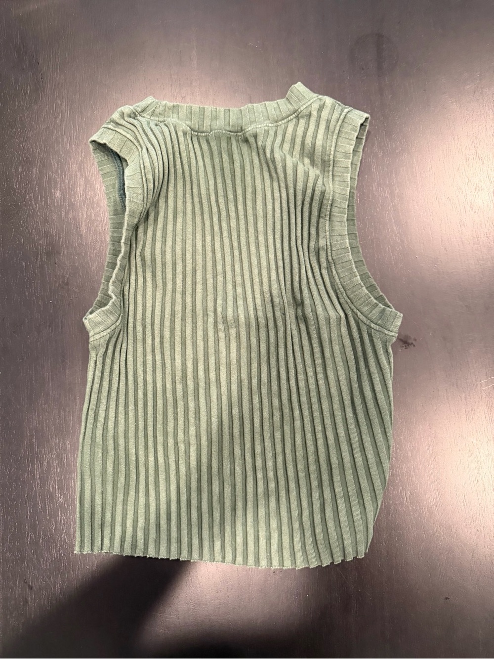 aerie Ribbed Tank Top - Sage Green
